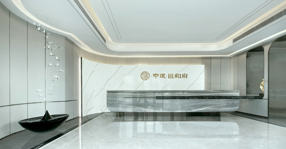 南宁·中建邕和府售楼处设计 | 极简东方意境，VIP 室传达简素雅致的情致