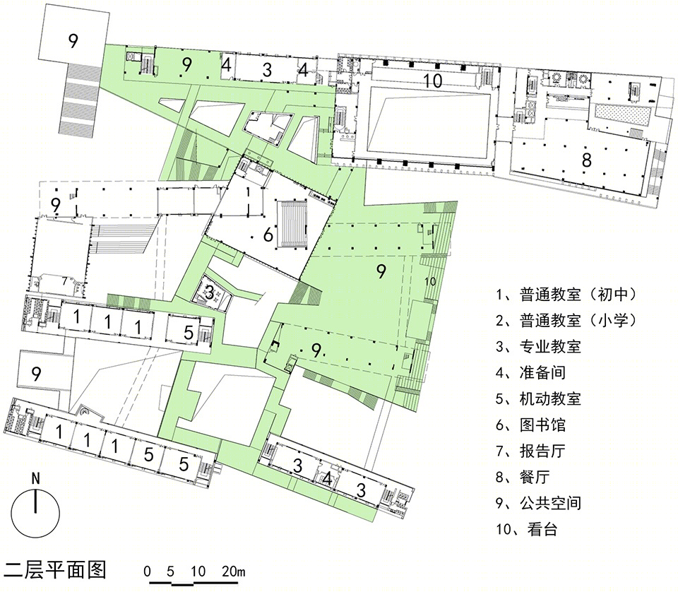 深圳光明新区凤凰学校 | 绿色生态校园，打造多元学习空间
