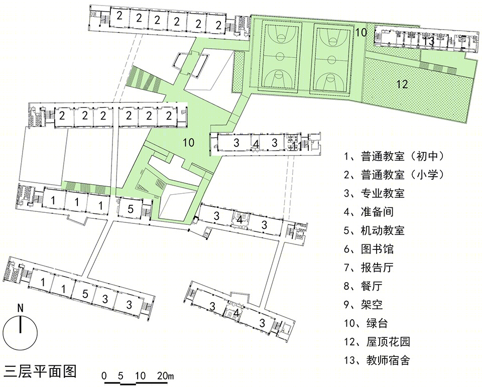 深圳光明新区凤凰学校 | 绿色生态校园，打造多元学习空间