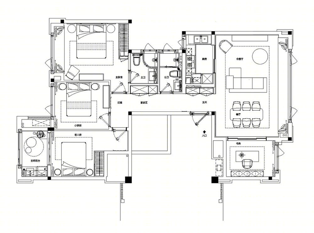 建发·玺樾 A2 户型样板房 | 现代艺韵的优雅都会空间