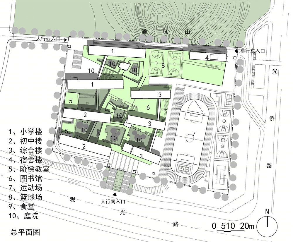 深圳光明新区凤凰学校 | 绿色生态校园，打造多元学习空间