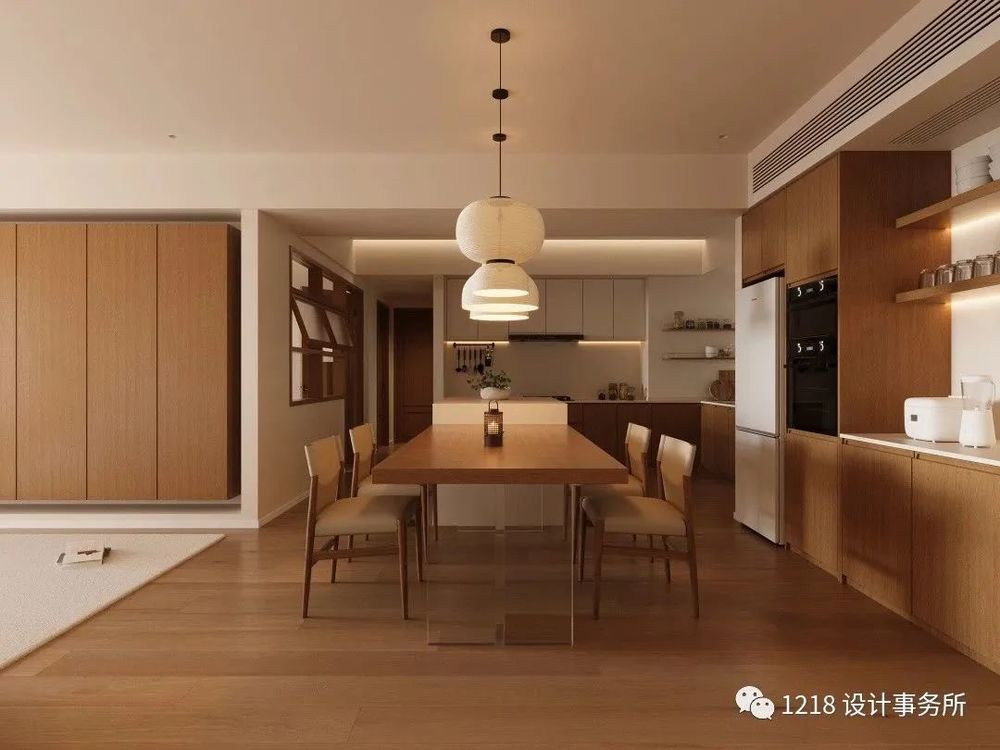 1218 设计 | 150m²原木风二手房改造，温馨舒适！