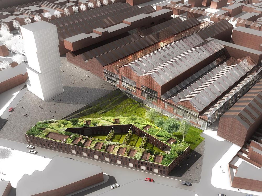 绿意盎然的城市山谷 | MVRDV 打造工业遗址上的酒店管理学院