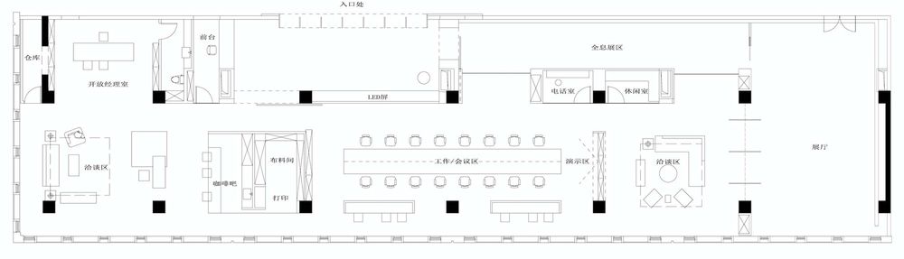 杭州面料研发中心办公空间设计 | 简约大气，融入江景