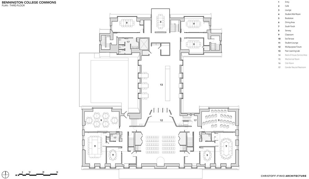 本宁顿学院 Commons 大楼改造 | 现代学术生活中心