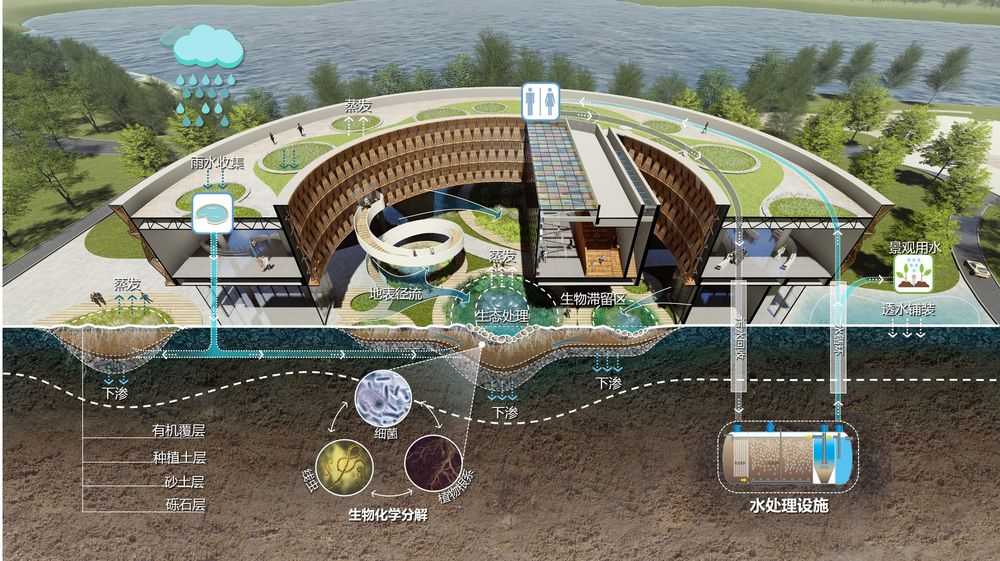 融入湿地环境的零排放循环博物馆