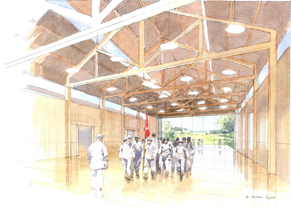 Hacker Architects 打造绿色安全堡垒 | Oregon Military Department 的 Colonel Nesmith Readiness Center