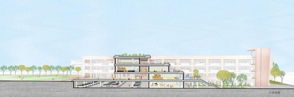 错落有致的空间设计 | 铜陵市西湖新区中学及小学