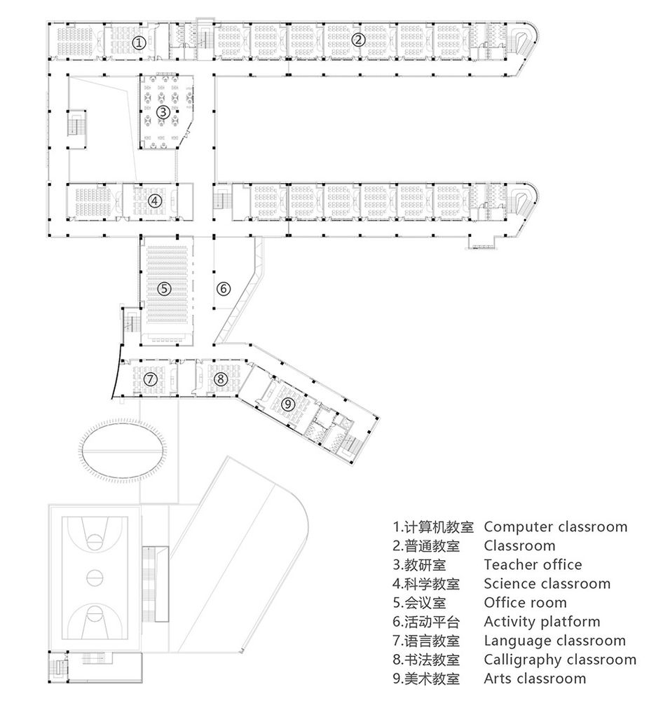错落有致的空间设计 | 铜陵市西湖新区中学及小学