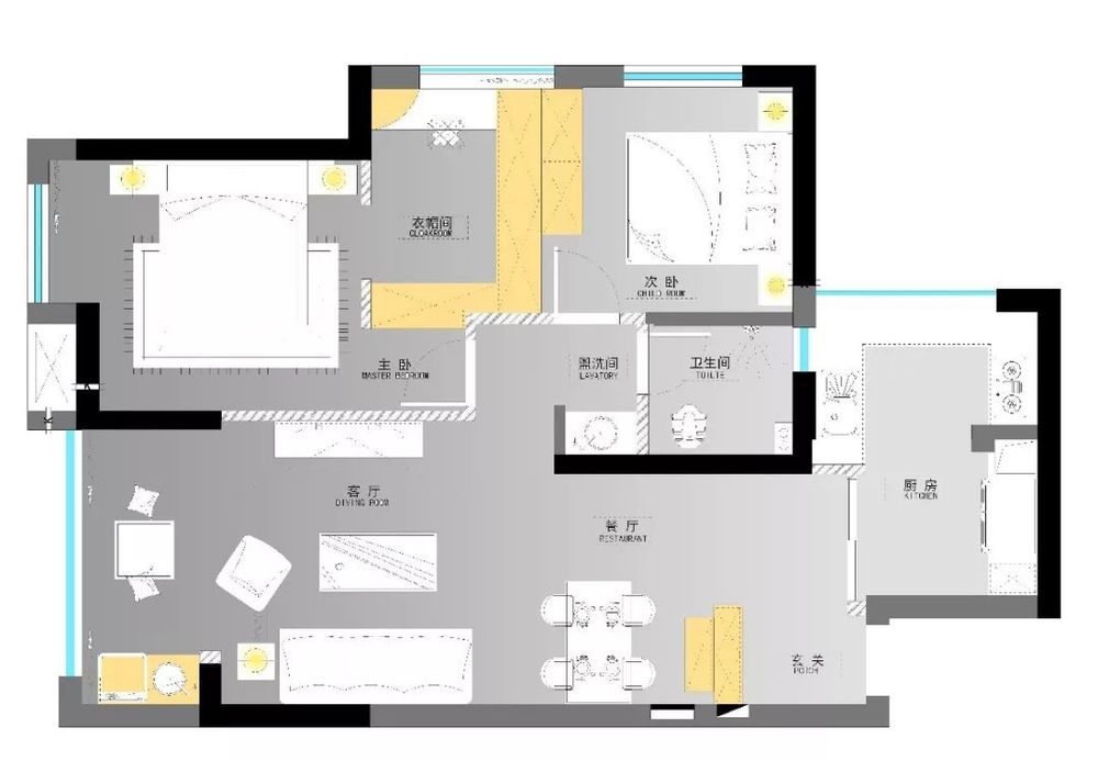 轻奢混搭风打造 100㎡优雅品质空间