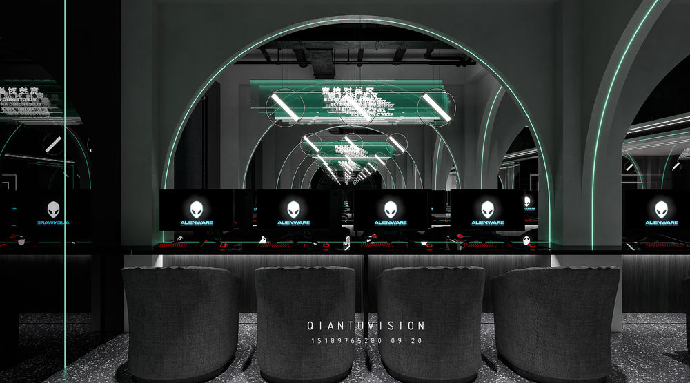 "QIANTU · V I S I O N" 网咖 - 现代简约风格打造游戏空间