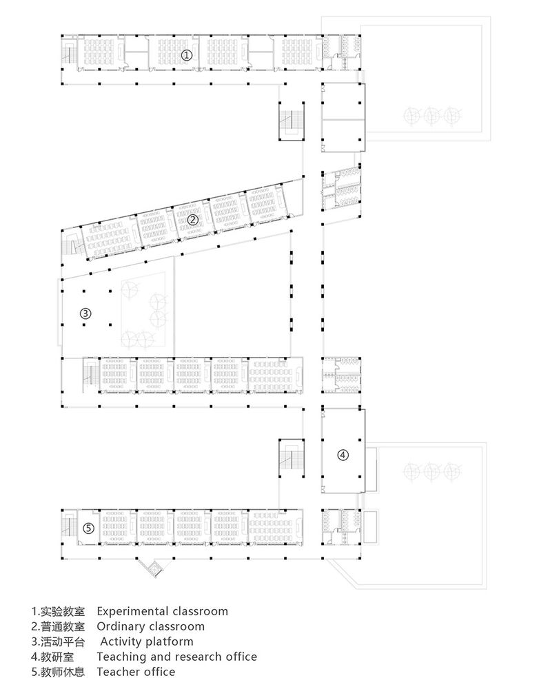 错落有致的空间设计 | 铜陵市西湖新区中学及小学