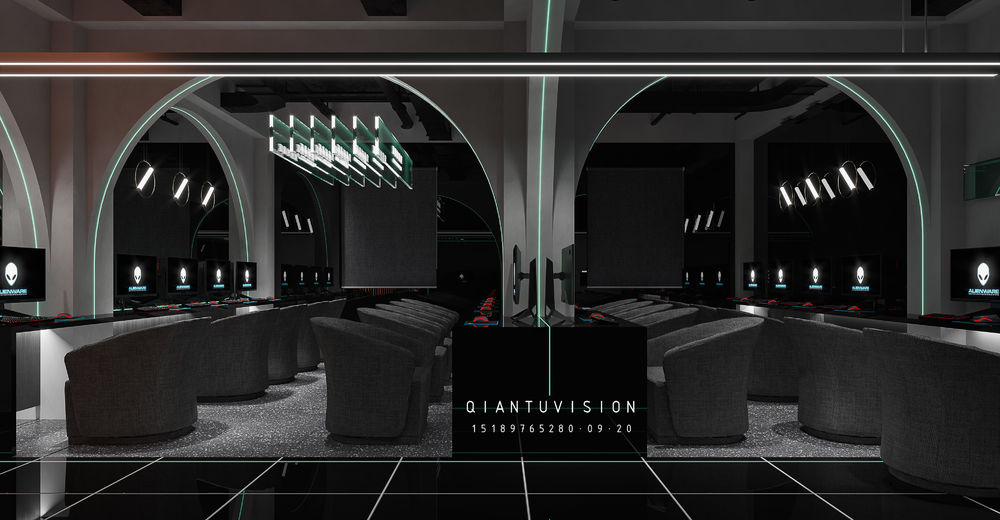 "QIANTU · V I S I O N" 网咖 - 现代简约风格打造游戏空间