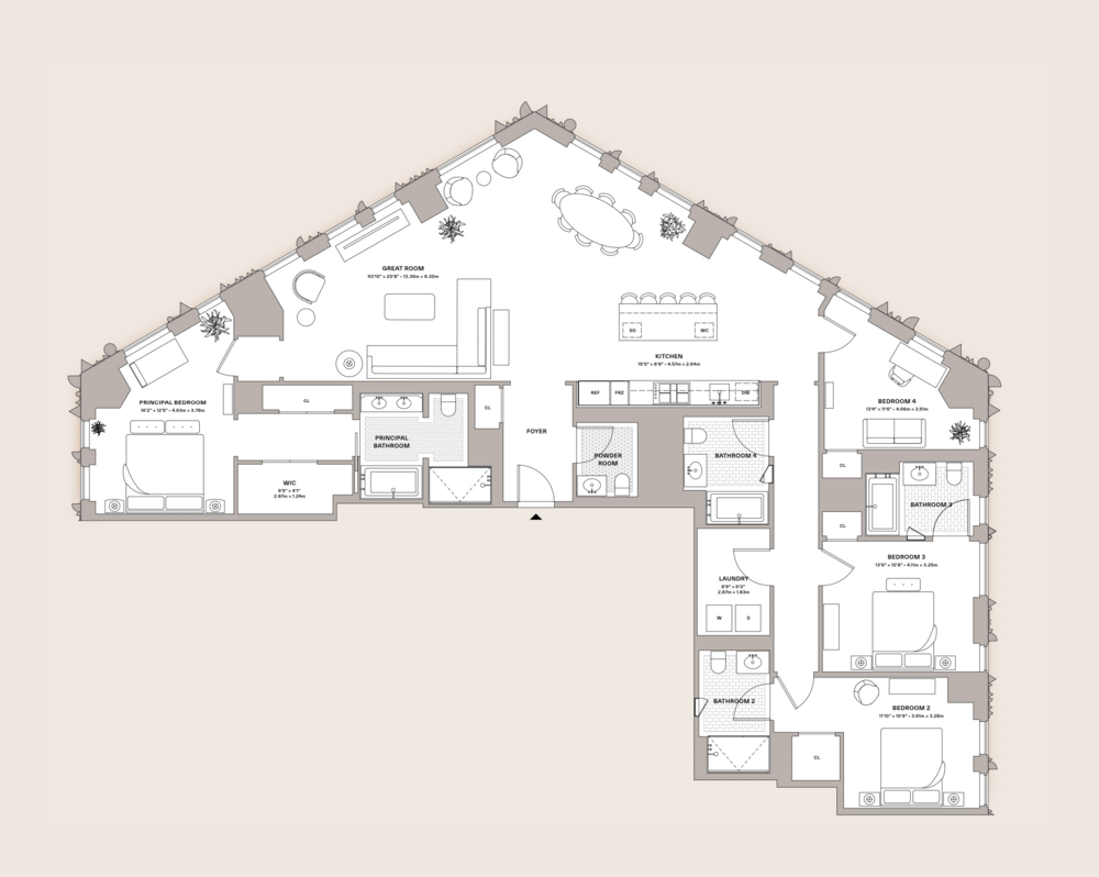 布鲁克林塔 | 独具特色的超高层住宅设计