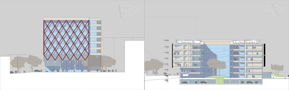 新莫利塞地区总部 | 开放式空间与城市连接的办公建筑