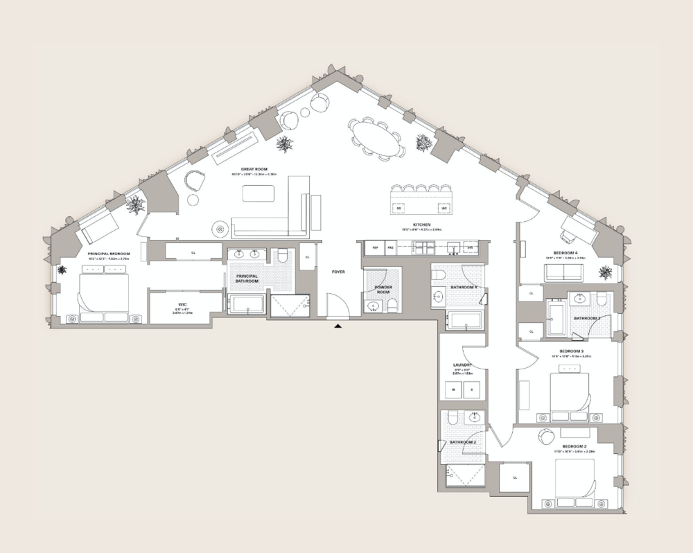 布鲁克林塔 | 独具特色的超高层住宅设计