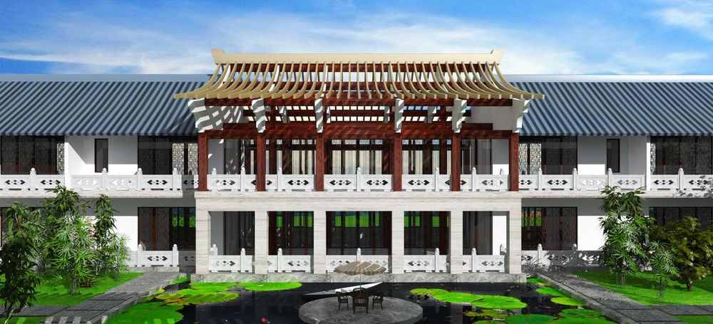 狮子座自建房别墅，四合院设计 50 元/㎡