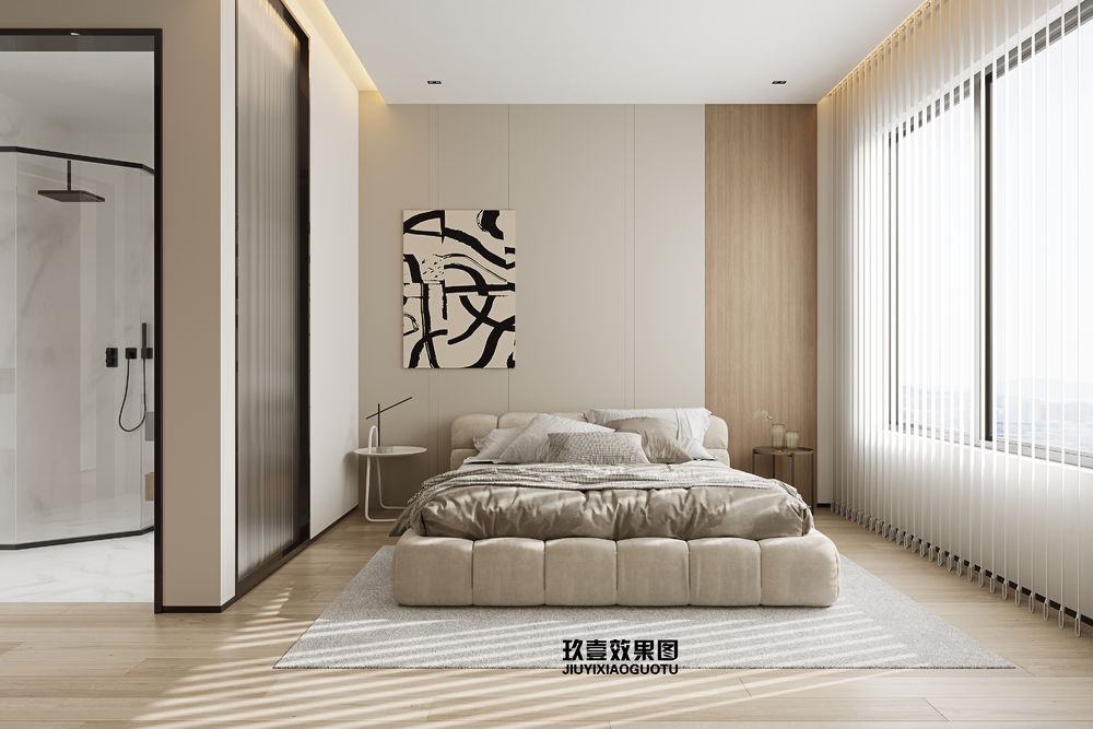 现代极简意式侘寂风，黑白灰的木质设计魅力