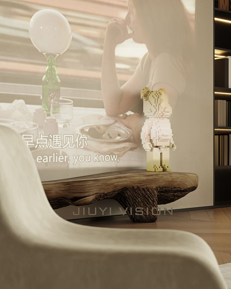 现代极简意式侘寂风，黑白灰的木质设计魅力