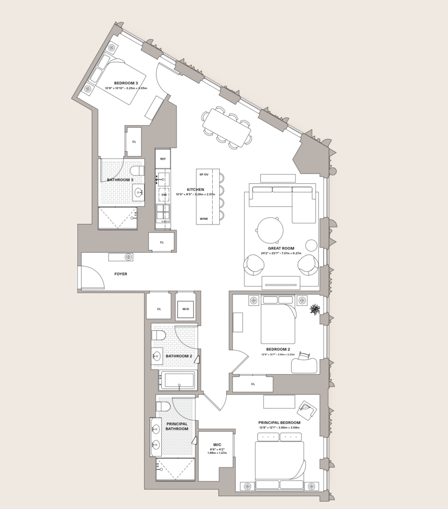 布鲁克林塔 | 独具特色的超高层住宅设计