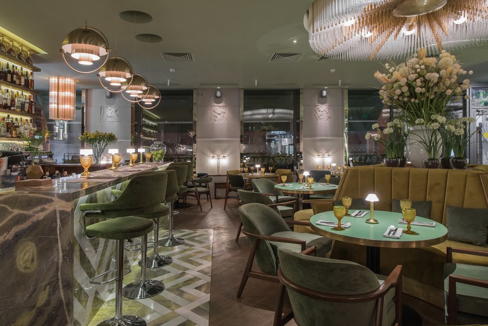 莫斯科时尚巴黎风格小酒馆 Geraldine Neo-bistro 的室内设计亮点