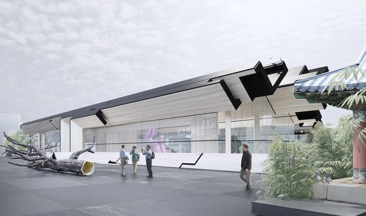 韩国孙川艺术平台 | 吉勒·雷辛建筑的木材创新应用