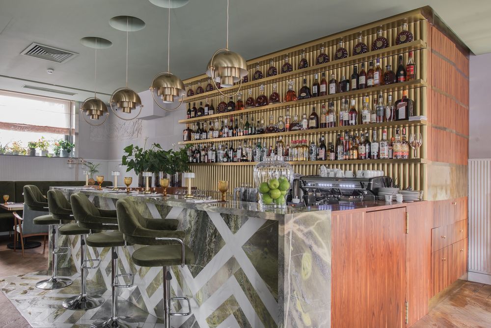 莫斯科时尚巴黎风格小酒馆 Geraldine Neo-bistro 的室内设计亮点