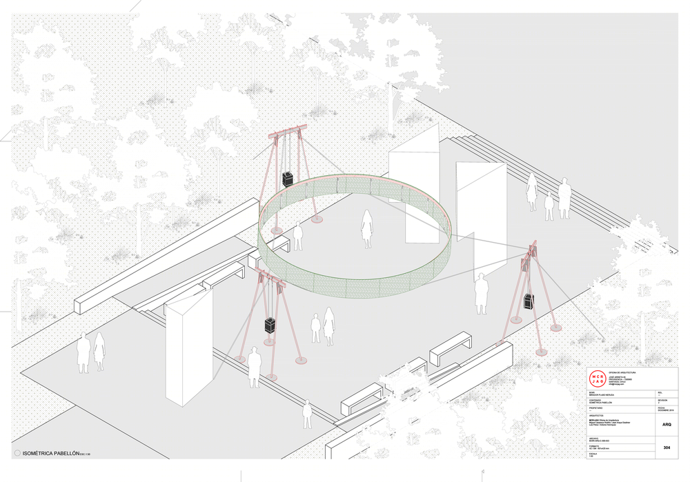 智利“建筑年度奖”BEKR Pavilion——倾斜的木环构造，打造独特空间