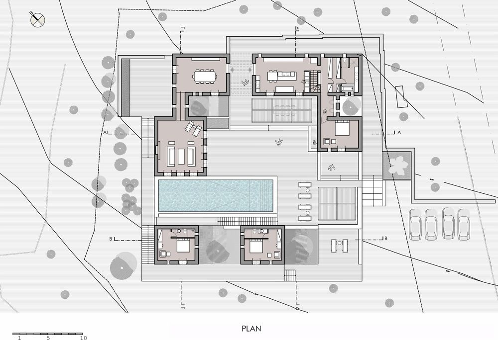希腊 Paros 岛别墅建筑，融于景观的简约设计