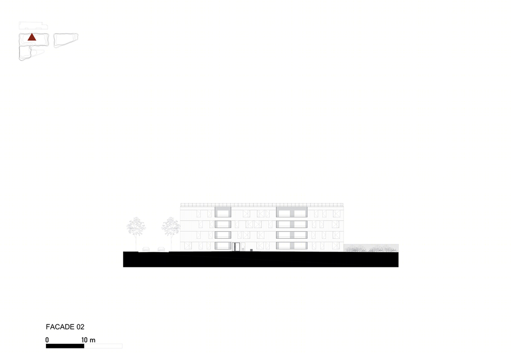 Courbes 公寓楼 | 柔美弧线唤醒城市街区