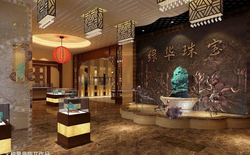 绿华珠宝店面设计