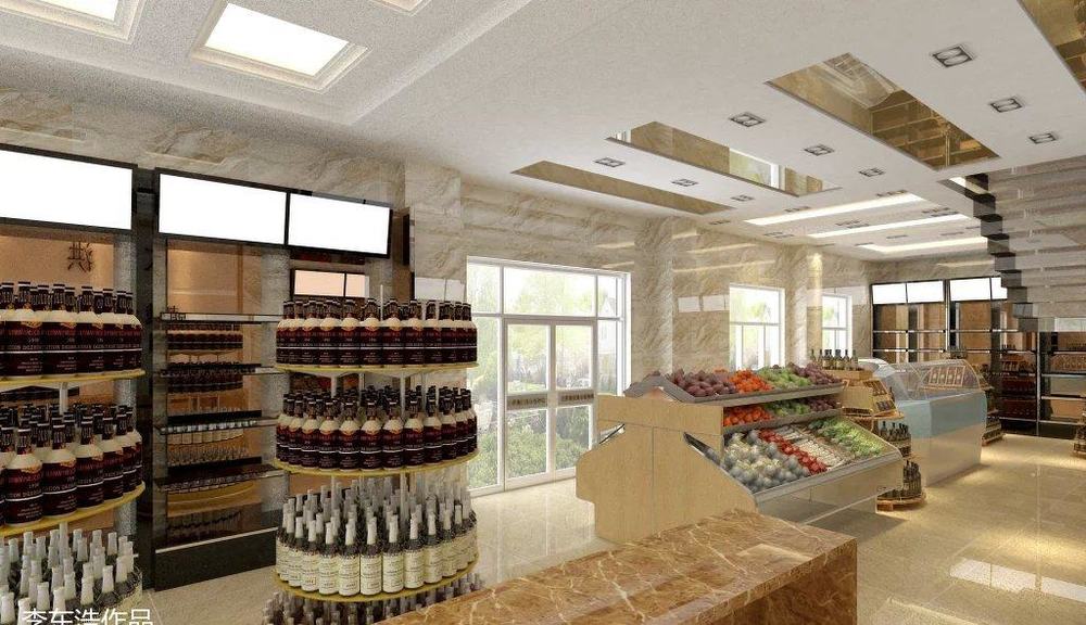 大洪朝俄食品超市 经理室设计