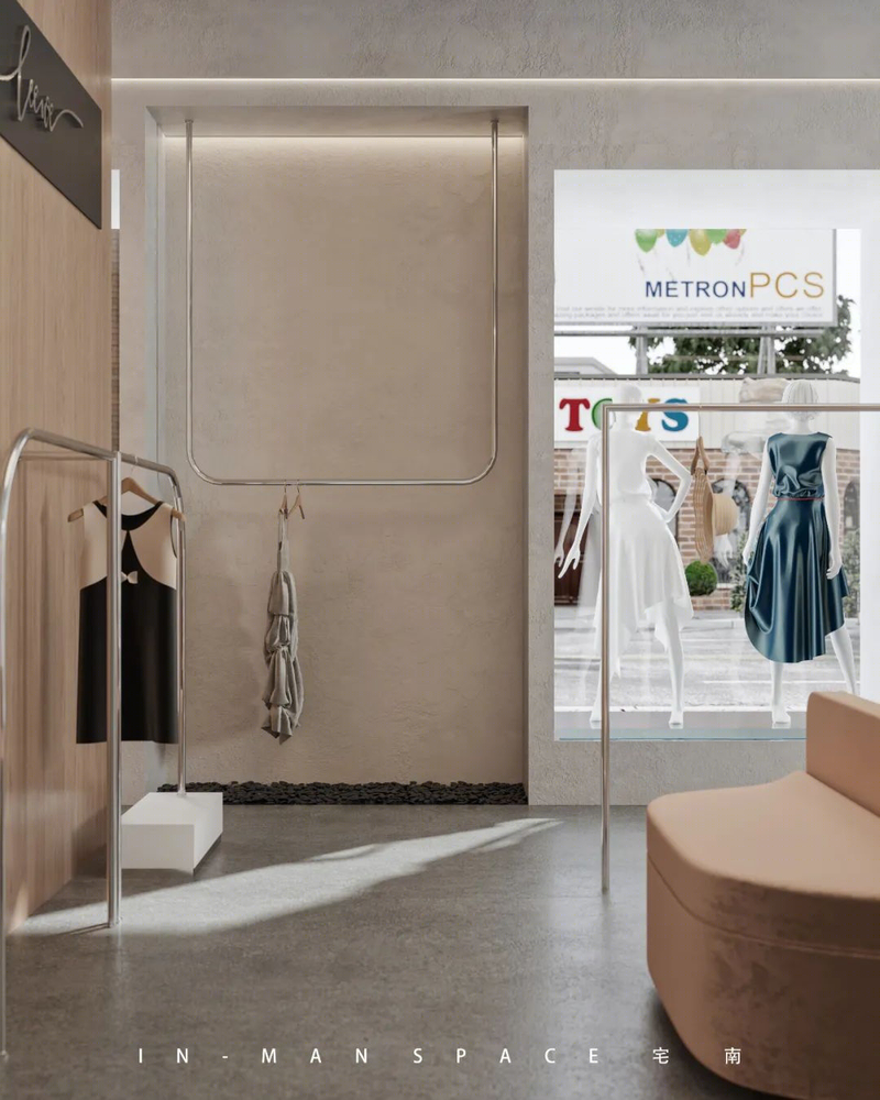 万达廲薇精品服装店 | 极简现代风的空间设计