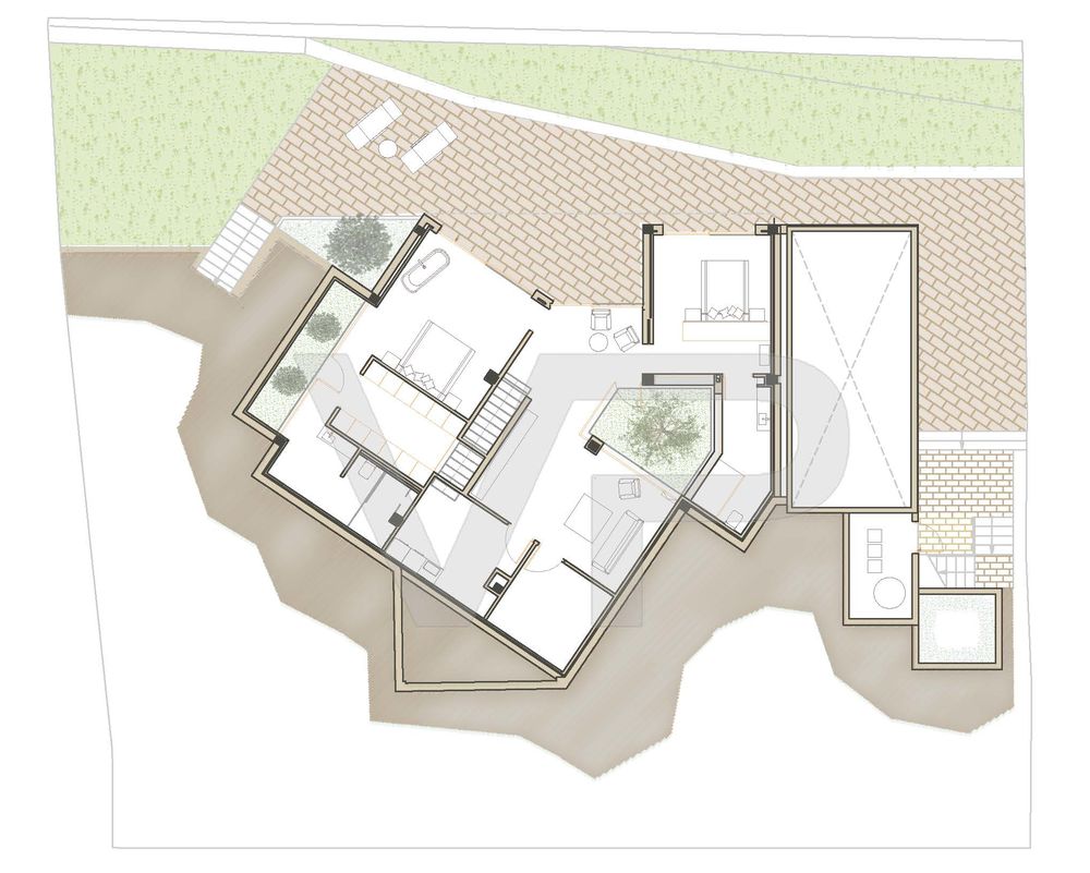 "Medussa House" 依山就势，充分利用自然光