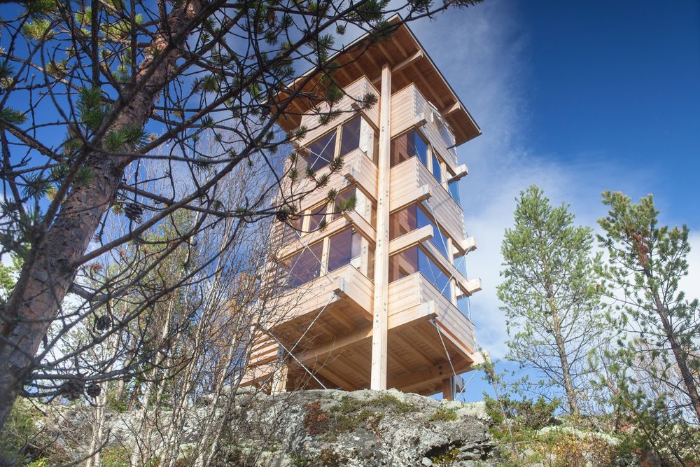挪威 Moose Tower——融入自然的观鹿玻璃塔