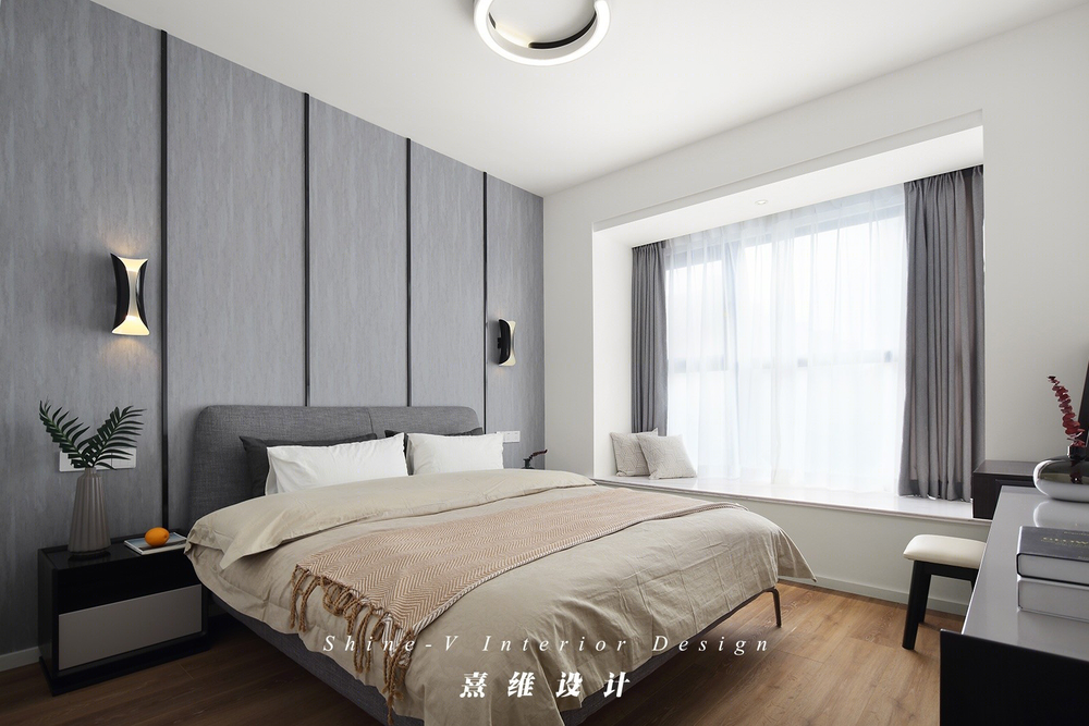 《素履》灰、白与木元素下的精致与舒适 | 熹维设计