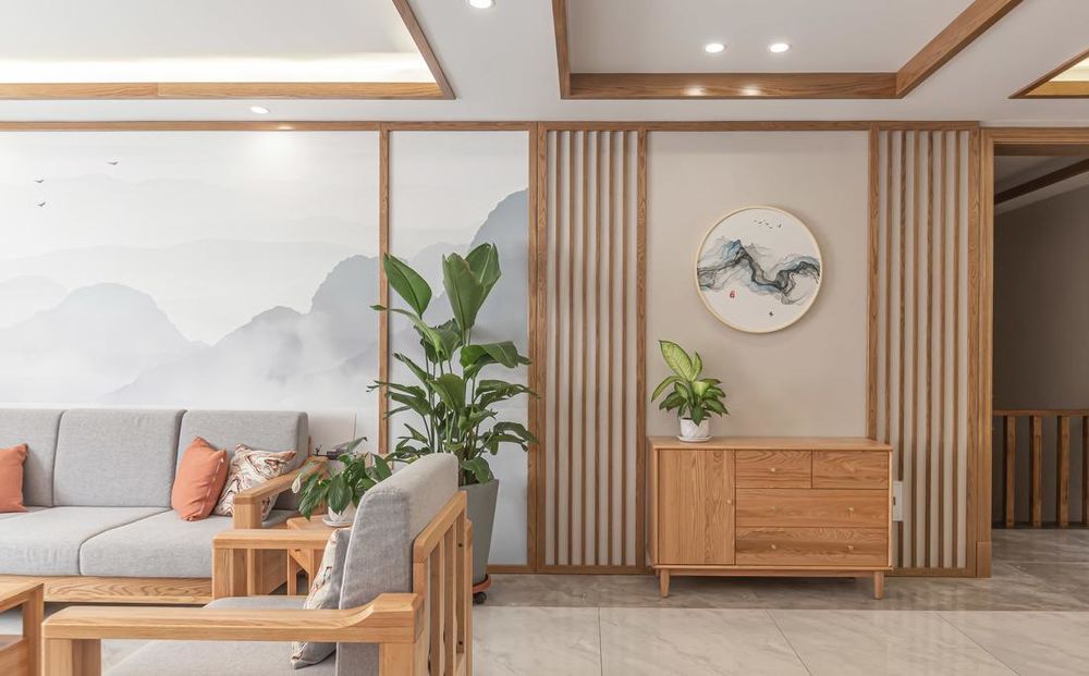 观塘新中式住宅空间设计 | 原木美学与自然返璞归真