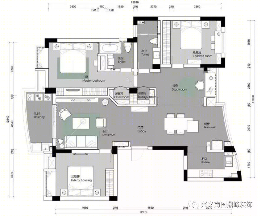 136 平米灰色调双居室 | 低调高雅、内敛柔和