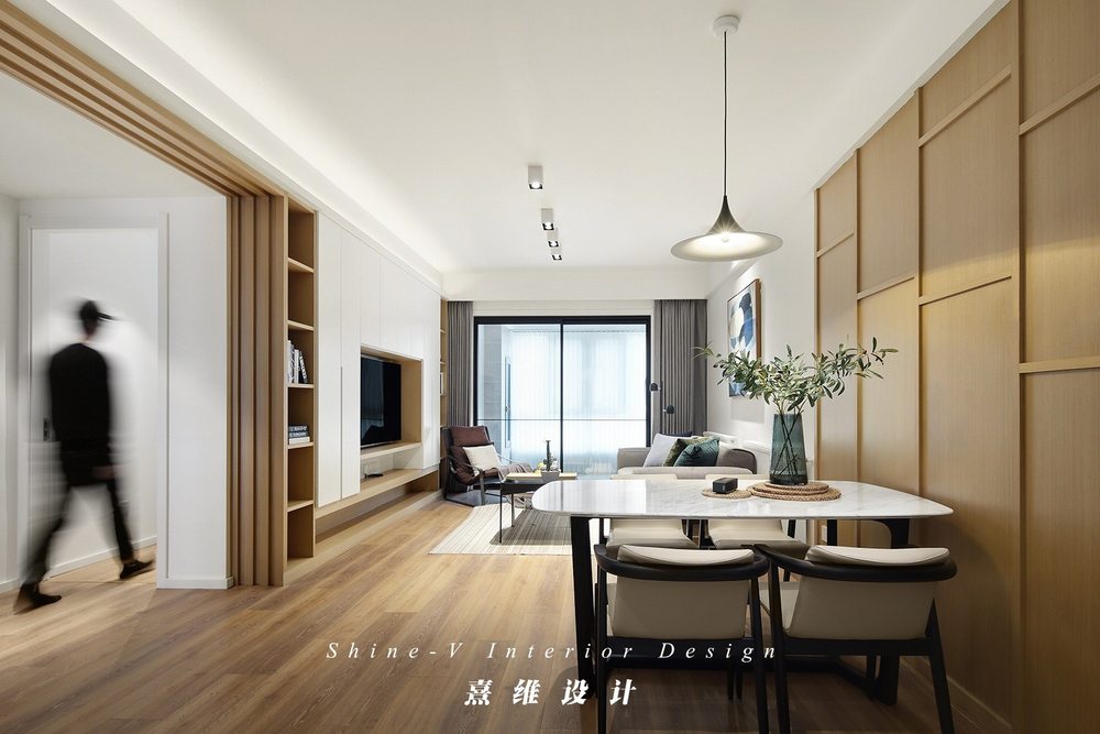 《素履》灰、白与木元素下的精致与舒适 | 熹维设计