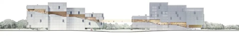 隈研吾新作 | Grand morillon 学生宿舍，建筑与人行通道的完美融合