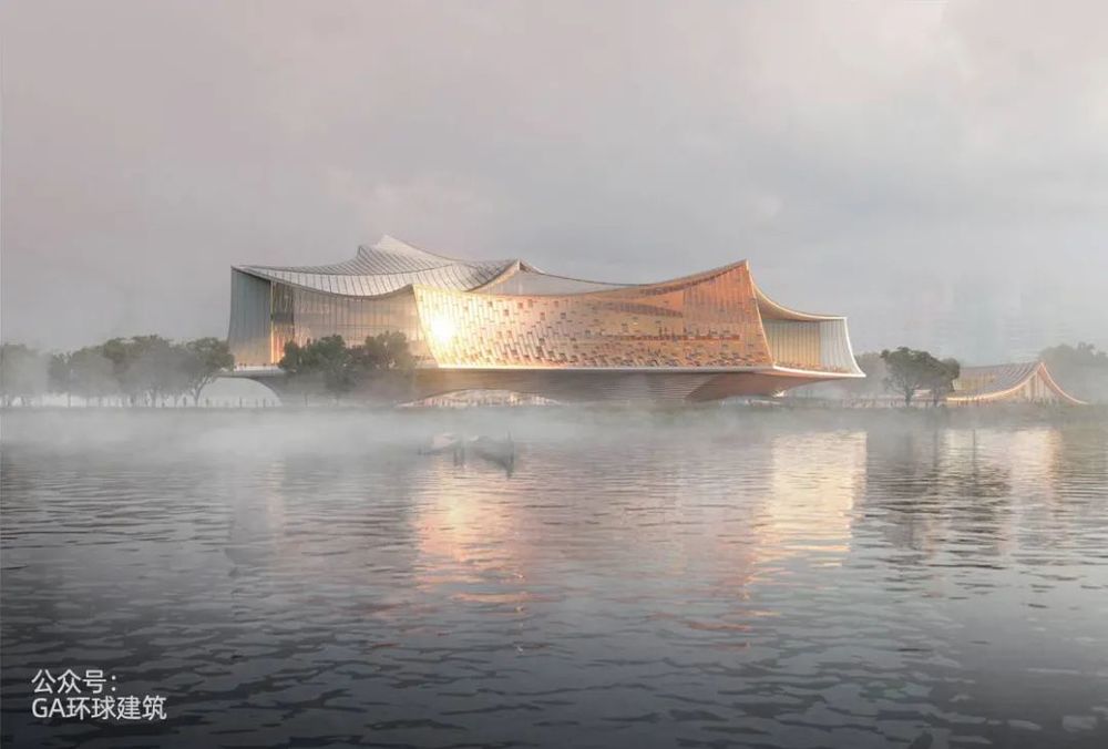 南昌图书馆新馆 | 漂浮在青山湖上的文化新地标