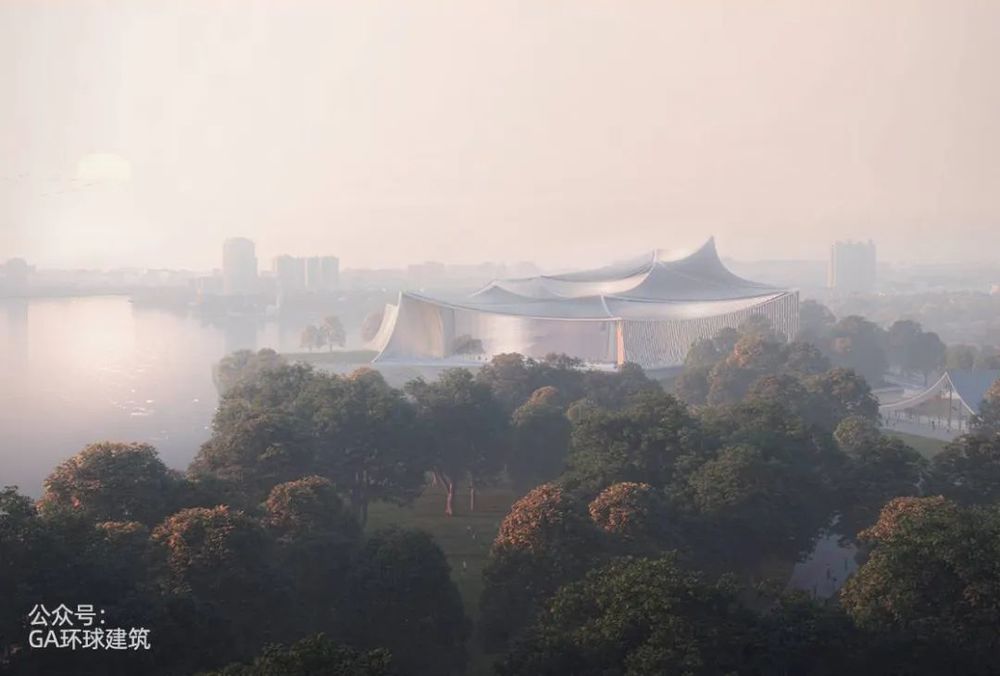 南昌图书馆新馆 | 漂浮在青山湖上的文化新地标