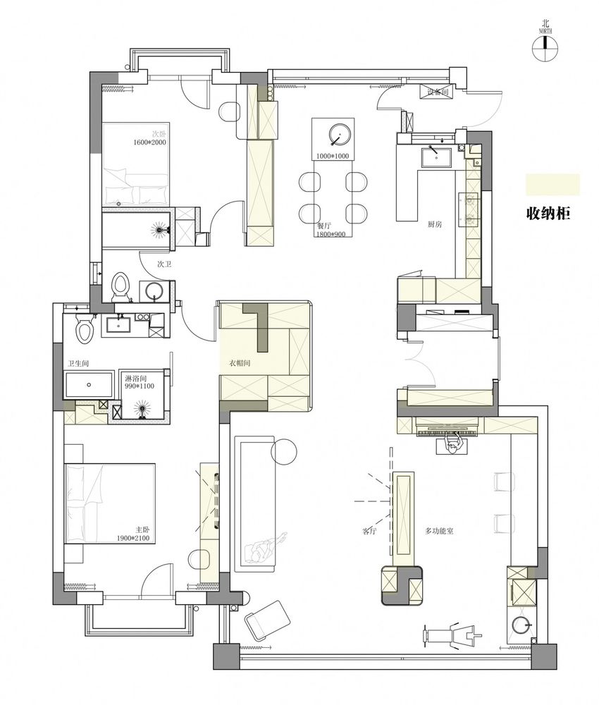 140㎡奶油色清新美宅，温柔又治愈