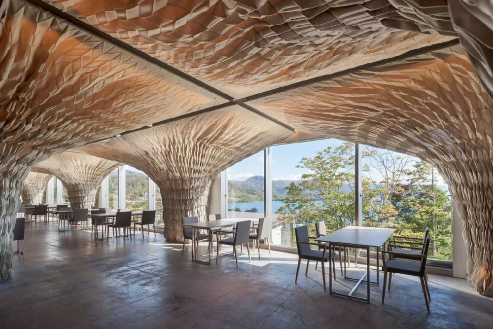 隈研吾新作 | 北海道治愈系度假酒店，传统材质融合自然美景