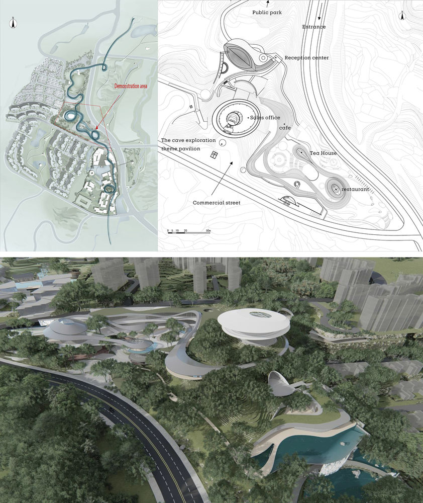 Simianshan Town 购物商场 | 山清水秀间的商业诗篇