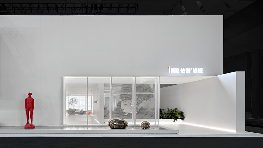 依诺岩板瓷砖展 | 兰墨设计打造纯净神秘空间
