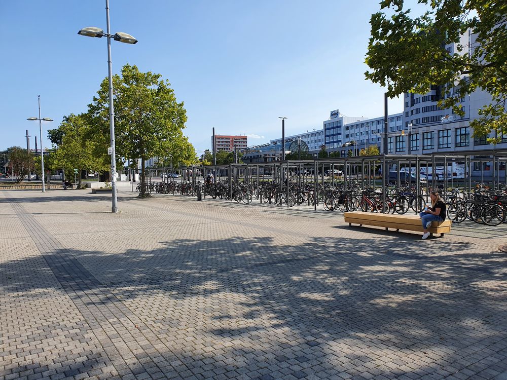 绿洲般的 Cottbus 中央车站广场
