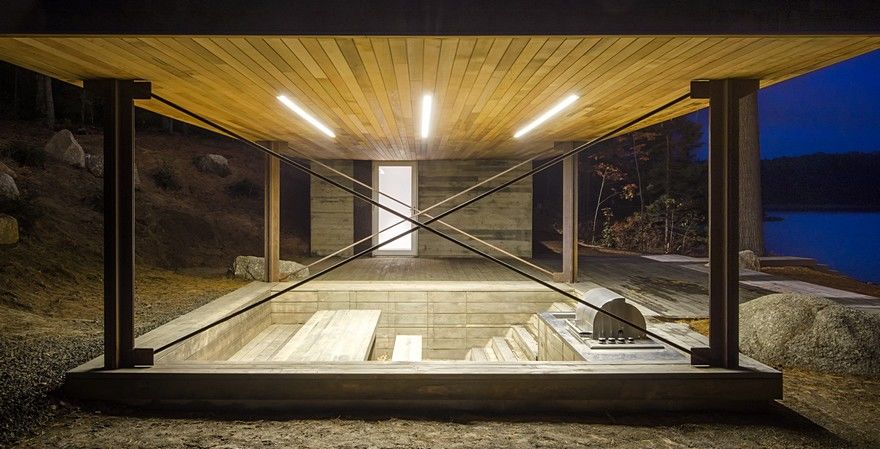 新斯科舍湖边镜像点小屋，极简风格融入本土元素