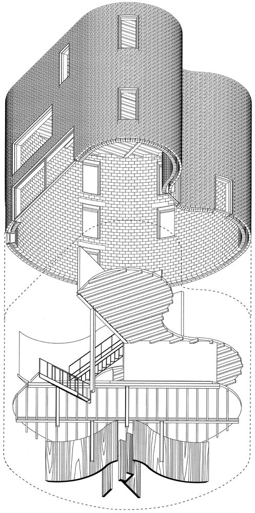 BLAF 建筑事务所打造绿色环保的曲面砖墙住宅——gjG 住宅
