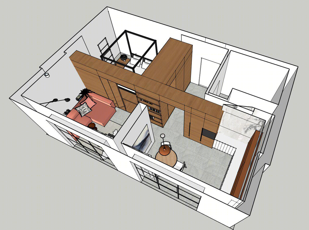 为年轻女子创建的一个45㎡小公寓 | Sivak+Partners